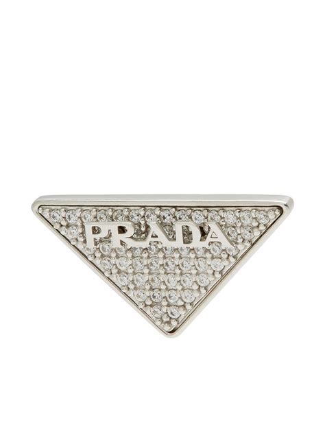 Prada triangle earrings